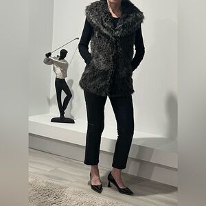 WHITE HOUSE BLACK MARKET Faux Fur Vest